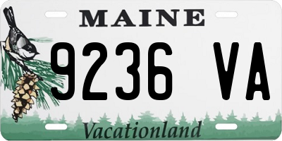 ME license plate 9236VA