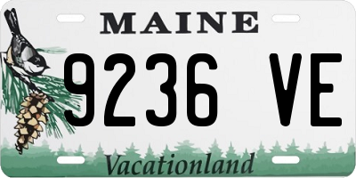 ME license plate 9236VE