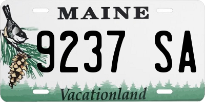 ME license plate 9237SA