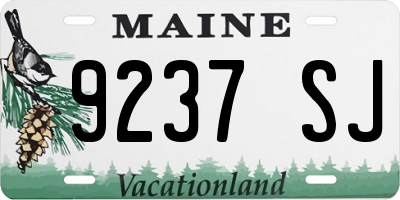 ME license plate 9237SJ