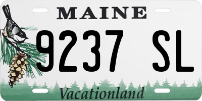 ME license plate 9237SL