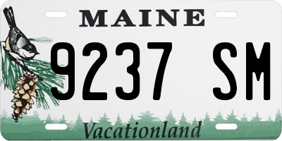 ME license plate 9237SM
