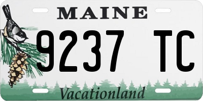 ME license plate 9237TC