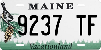 ME license plate 9237TF