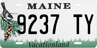 ME license plate 9237TY