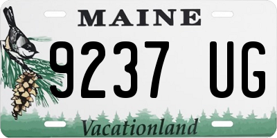 ME license plate 9237UG