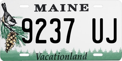 ME license plate 9237UJ