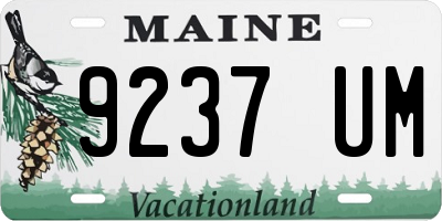 ME license plate 9237UM