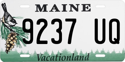 ME license plate 9237UQ