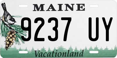 ME license plate 9237UY