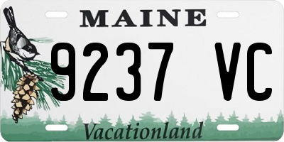 ME license plate 9237VC