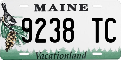 ME license plate 9238TC