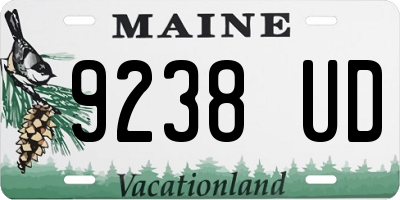 ME license plate 9238UD