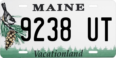 ME license plate 9238UT