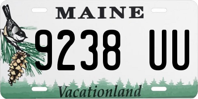 ME license plate 9238UU