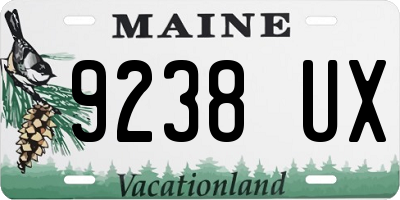 ME license plate 9238UX
