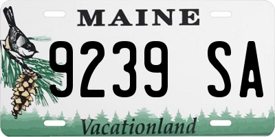 ME license plate 9239SA