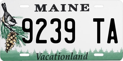 ME license plate 9239TA