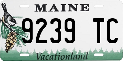 ME license plate 9239TC