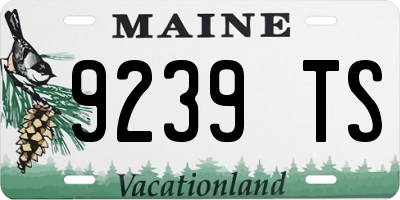 ME license plate 9239TS