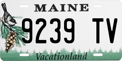 ME license plate 9239TV