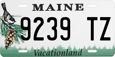 ME license plate 9239TZ