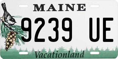 ME license plate 9239UE