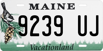 ME license plate 9239UJ