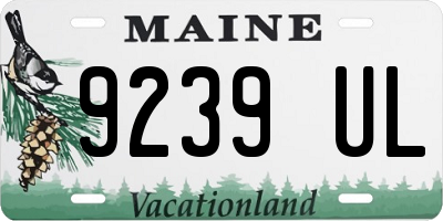 ME license plate 9239UL