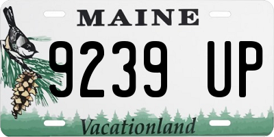 ME license plate 9239UP
