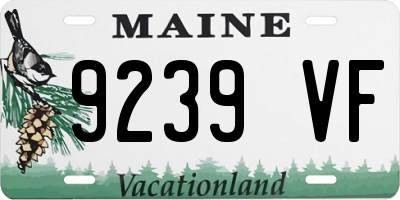 ME license plate 9239VF