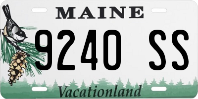 ME license plate 9240SS