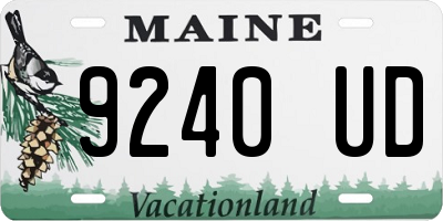 ME license plate 9240UD