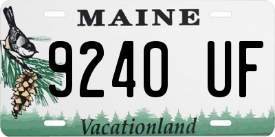 ME license plate 9240UF