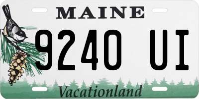 ME license plate 9240UI