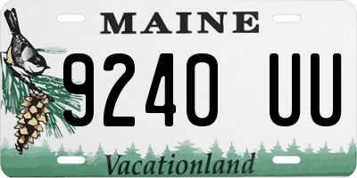 ME license plate 9240UU