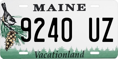 ME license plate 9240UZ
