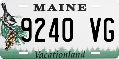 ME license plate 9240VG