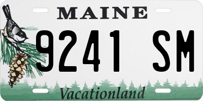 ME license plate 9241SM