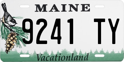 ME license plate 9241TY