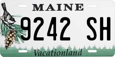 ME license plate 9242SH
