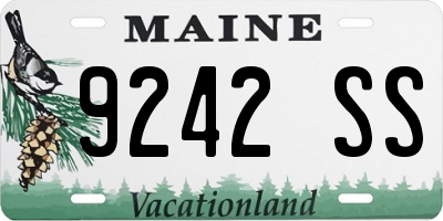 ME license plate 9242SS