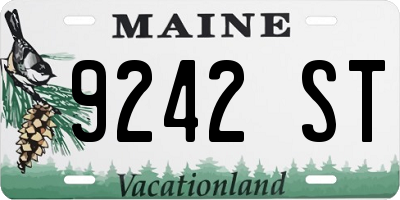 ME license plate 9242ST
