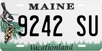 ME license plate 9242SU