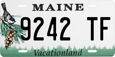 ME license plate 9242TF