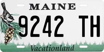 ME license plate 9242TH