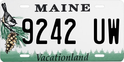 ME license plate 9242UW