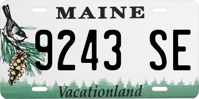 ME license plate 9243SE