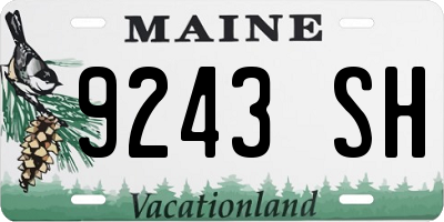 ME license plate 9243SH