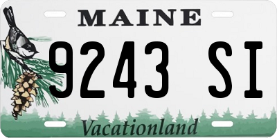 ME license plate 9243SI